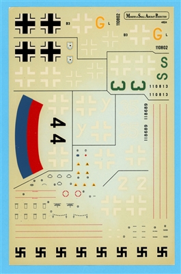 MSAP 4824 - Messerschmitt Me 262, Part 2 - Damaged Decal Set
