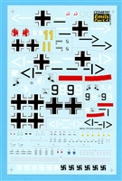 Cutting Edge CED48191 - Bf 109E "Emils", Part 4, Damaged Decal Set