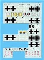 AeroMaster 48-105 - Reich Defense, Part 4, Partial Decal Sheet