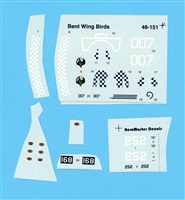 AeroMaster 48-151 - Bent Wing Birds, Partial Decal Sheet