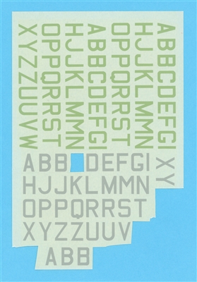 Microscale 72-51 - RAF I.D. Letters (Large), Partial Decal Sheet