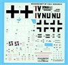 Monogram 85593300310 - Messerschmitt Bf 110G-4, Partial Kit Decal Sheet