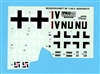 Monogram 85593300310 - Messerschmitt Bf 110G-4, Partial Kit Decal Sheet