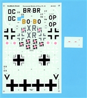 AeroMaster 48-321 Nocturnal Birds of Prey, Part II, Partial Decal Sheet
