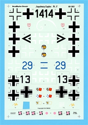 AeroMaster 48-383 Augsburg Eagles, Part V, Partial Decal Sheet
