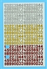 Microscale 72-0012 - German Fighter code Numbers, Partial Decal Set