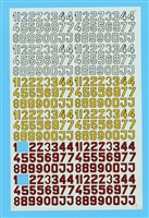 Microscale 72-0012 - German Fighter code Numbers, Partial Decal Set