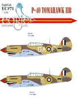 EagleCals EC#32-071 - P-40 Tomahawk IIB