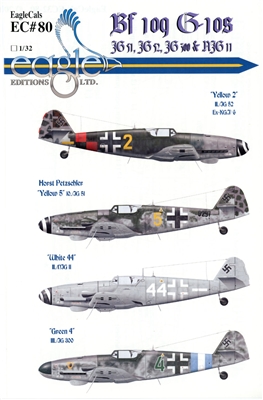 EagleCals EC#32-080 - Bf 109 G-10s (JG 51, JG 52, JG 300 & NJG 11)