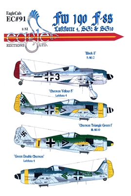 EagleCals EC#32-091 - Fw 190 F-8s (Luftlotte 4, SG 2 & SG 10)