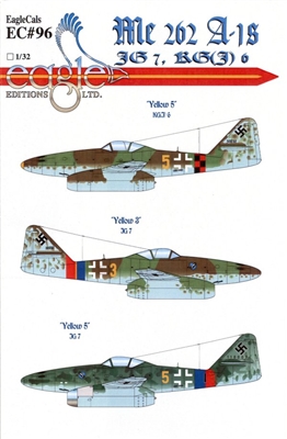 EagleCals EC#32-096 - Me 262 A-1s (JG 7, KG(J) 6)