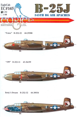 EagleCals EC#32-145 - B-25J Mitchells (345th BG Air Apaches)