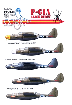EagleCals EC#32-148 - P-61A Black Widow (Borrowed Time...)