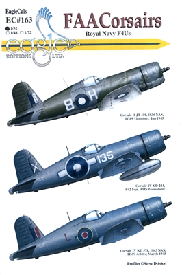 EagleCals EC#32-163 - FAA Corsairs, Royal Navy F4Us