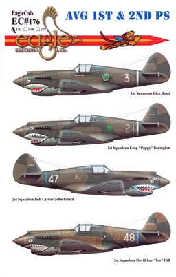 EagleCals EC#32-176 - P-40s of the AVG 1st & 2nd Pursuit Squadron