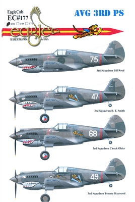 EagleCals EC#32-177 - P-40s of the AVG 3rd Pursuit Squadron