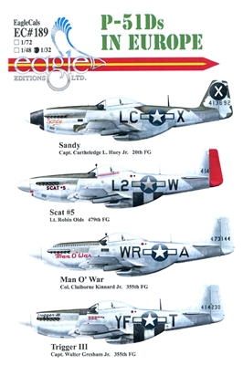 EagleCals EC#32-189 - P-51Ds in Europe