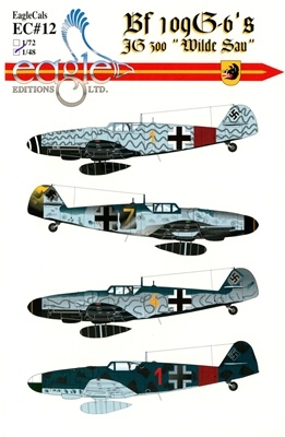 EagleCals EC#48-012 - Bf 109 G-6's (JG 300 "Wilde Sau")