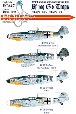 EagleCals EC#48-047 - Messerschmitt Bf 109 G-6 Trops (JG 27, JG 51)