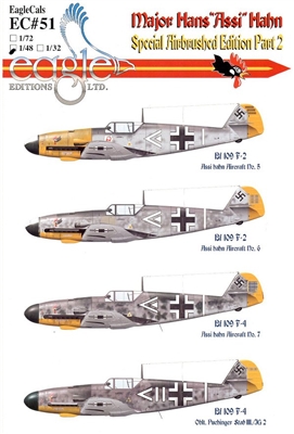 EagleCals EC#48-051 - Major Hans "Assi" Hahn, Special Airbrushed Edition Part 2