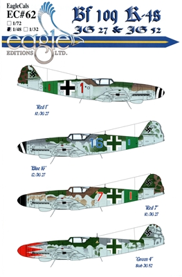 EagleCals EC#48-062 - Bf 109 K-4s (JG 27 & JG 52)