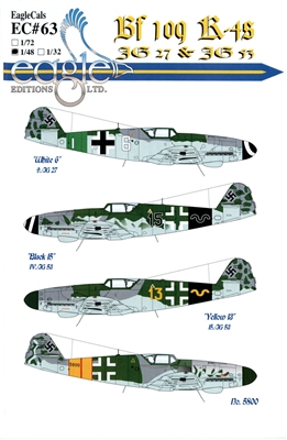 EagleCals EC#48-063 - Bf 109 K-4s (JG 27 & JG 53)
