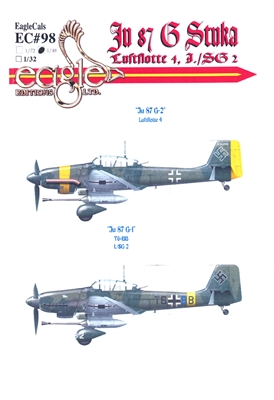 EagleCals EC#48-098 - Ju 87 G Stuka (Luftflotte 4, J./SG 2)