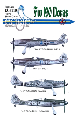 EagleCals EC#48-110 - Fw 190 Doras (Blue 4...)
