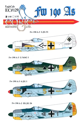 EagleCals EC#48-129 - Fw 190 As