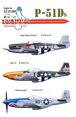 EagleCals EC#48-140 - P-51Ds (Hun Hunters/Texas...)