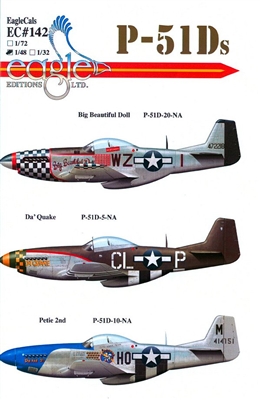 EagleCals EC#48-142 - P-51Ds (Big Beautiful Doll...)