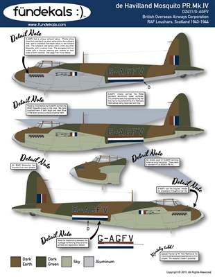 Fundekals 32-005 - BOAC Mosquito PR Mk IV
