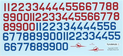 Fundekals 48-019 - MiG-25 Bort Numbers