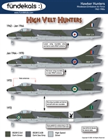 Fundekals 48-028 - Hawker Hunters, Rhodesian/Zimbabwe Air Force, 1962-1980s