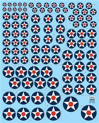 Fundekals 48-035 - US National Insignias 1919-1942