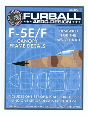 Furball 48-051 - F-5E/F Canopy Frame Decals