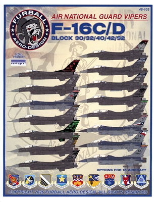 Furball 48-103 - F-16C/D Air National Guard Vipers