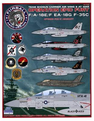 Furball 48-105 - Team Shogun Carrier Air Wing 9 at War, Operation Epic Fury