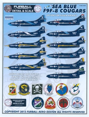 Furball F/D&S-4803 - Colorful Sea Blue F9F-8 Cougars