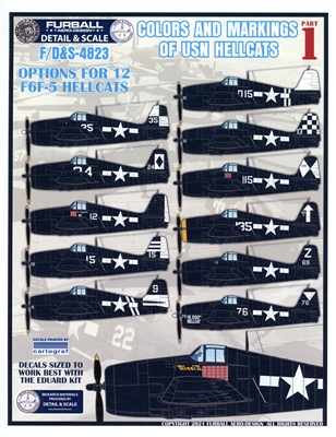 Furball F/D&S-4823 - Colors & Markings of USN F6F-5 Hellcats, Part 1