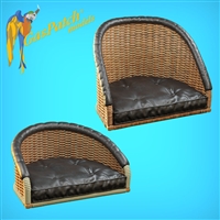 GasPatch 32246 - British Wicker Seat Full Back - Short and Tall With Small Leather Pad