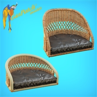 GasPatch 32248 - British Wicker Seat Perforated Back - Short and Tall No Leather Pad