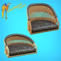 GasPatch 32249 - British Wicker Perforated Back - Short and Tall With Small Leather Pad