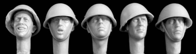 Hornet Heads HBH07 - Heads Wearing British Mk III Helmets, 1944/80's
