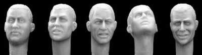 Hornet Heads HH03 - Bare Heads, European Features