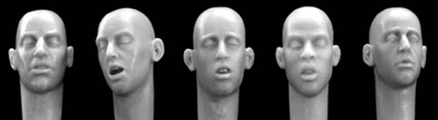 Hornet Heads HH09 - Bare Heads with Sleeping or Exhausted Faces