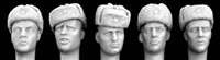 Hornet Heads HRH06 - Heads with Soviet Style WW2 Ushanka Cold Weather Caps