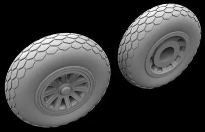 Hussar HSR-32006 - P-51 Mustang Octagonal Tread Wheels
