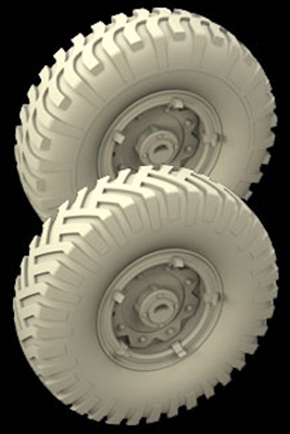 Hussar HSR-35093 - 25pdr Field Gun & Limber Wheels