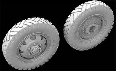 Hussar HSR-35107 - M3A1 Scout Car - Early 8 holes Rim Wheels